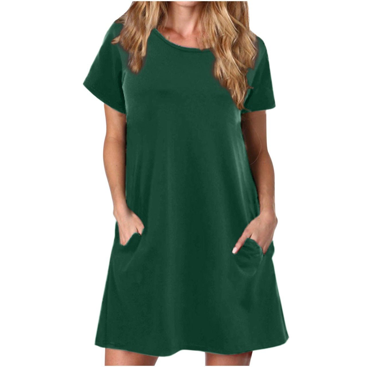 Vestido estilo jersey de verano de talla mediana para mujer