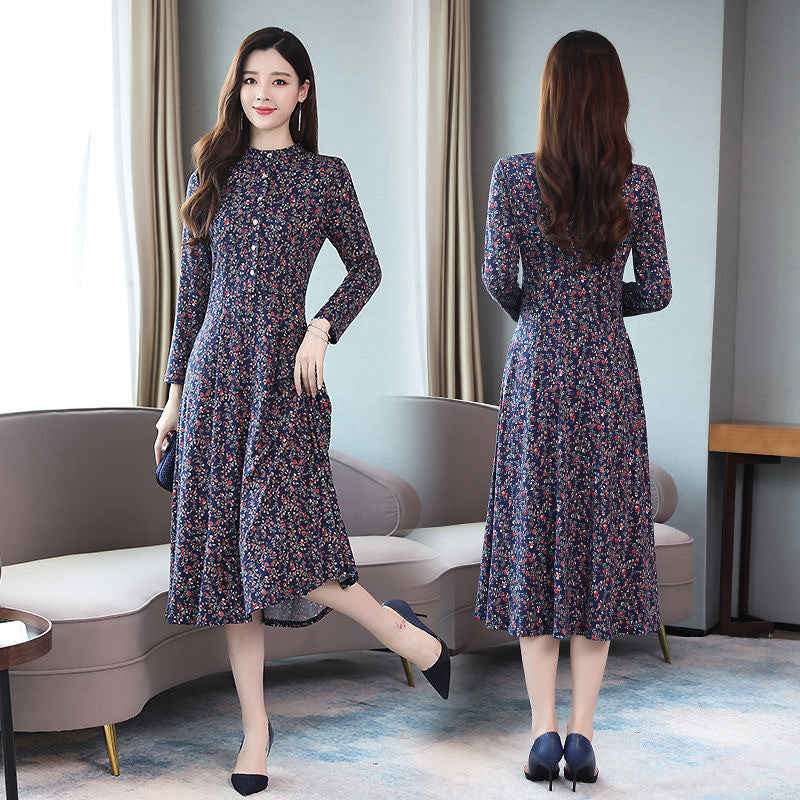 Waist Tight Tummy Hiding Temperament Long Dress