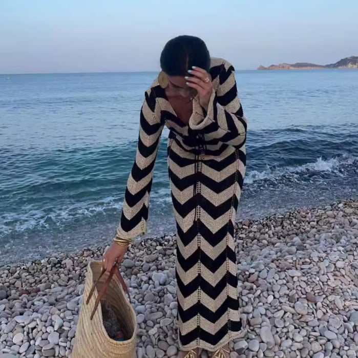 Robe de plage à lacets tendance pour femme