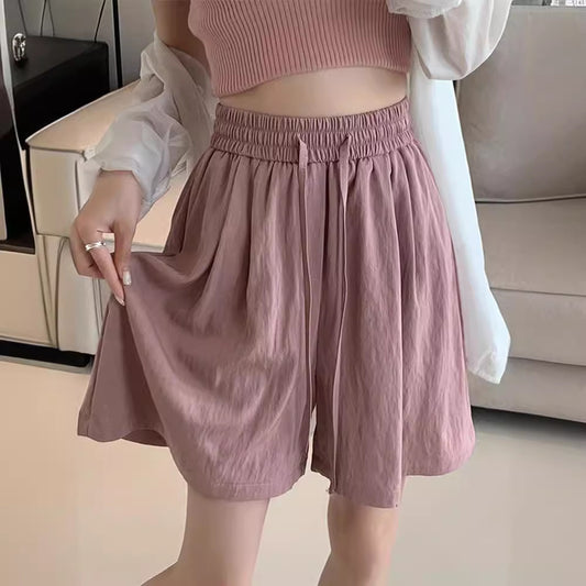 Ice Silk Draping Shorts For Girls Summer Thin