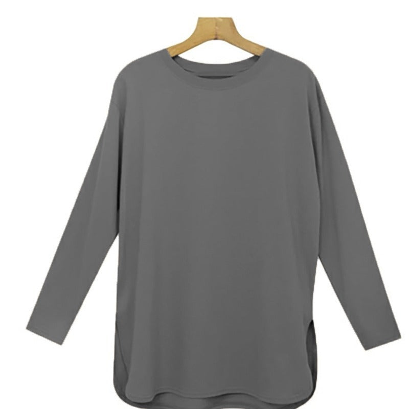 Autumn And Winter Women's Solid Color Long-sleeved Bottoming Shirt