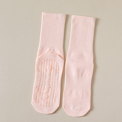 Women's Silicone Bottom Non-slip Mid-calf Yoga Socks