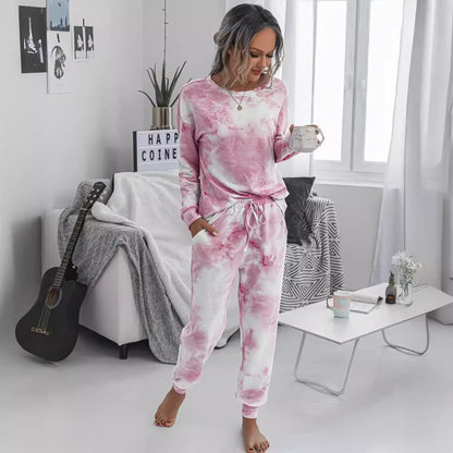 European And American Printed Autumn And Winter Sweatshirt Women's Suit