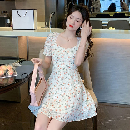 Fashion Floral Elegant French Dress