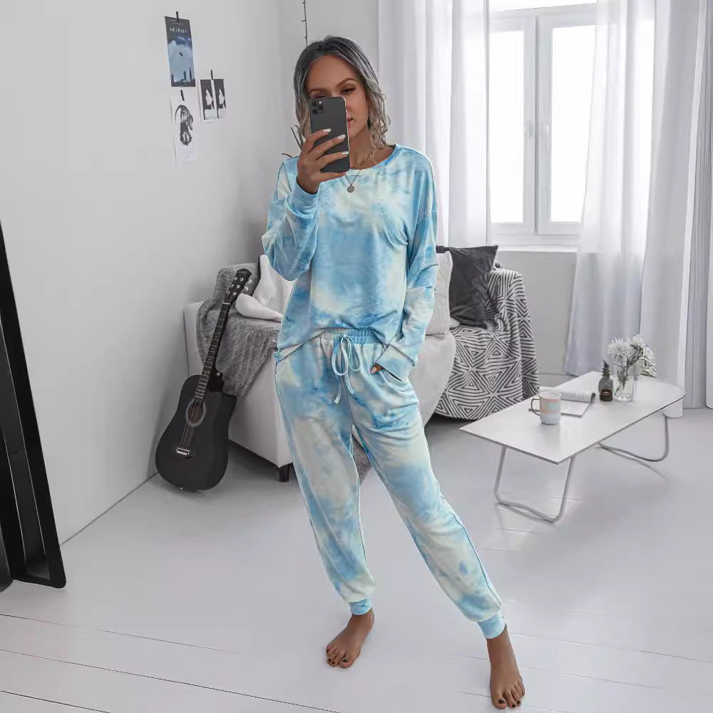 European And American Printed Autumn And Winter Sweatshirt Women's Suit