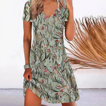 Women's Comfortable Loose Short Sleeve Dress