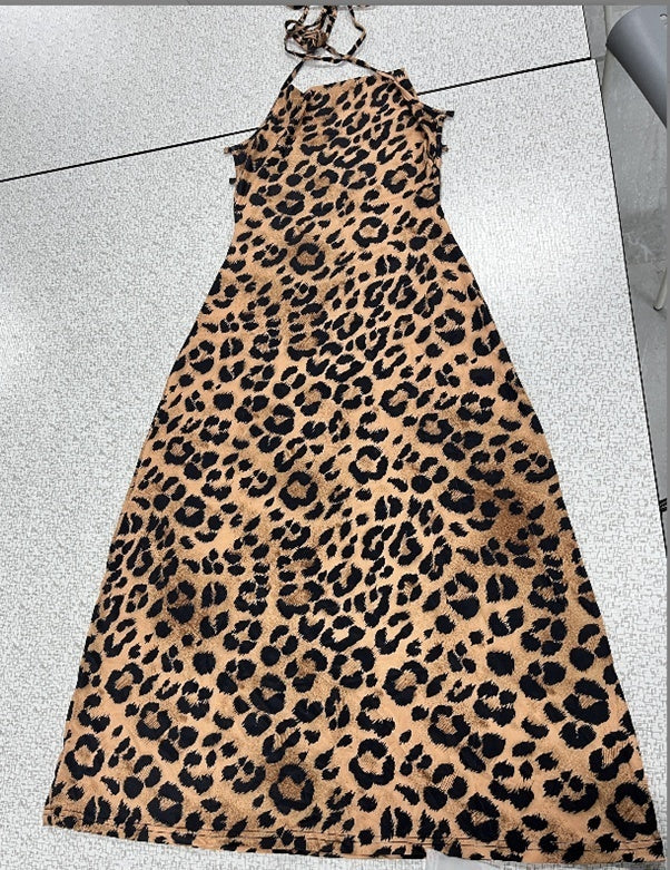 Vestido elegante ajustado con estampado de cuerda para mujer