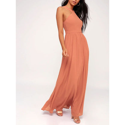 Elegant Cross Chest-wrapped Strapless Long Dress