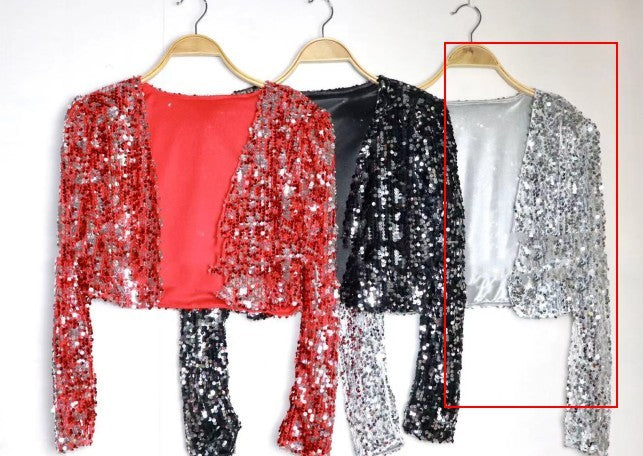 Women's All-match Short Sequined Suit Jacket