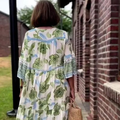 Vestido de moda con estampado de ropa de mujer nueva europea y americana