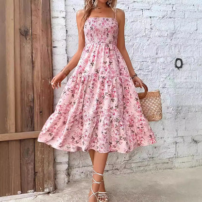 Robe de plage d'été à coutures florales