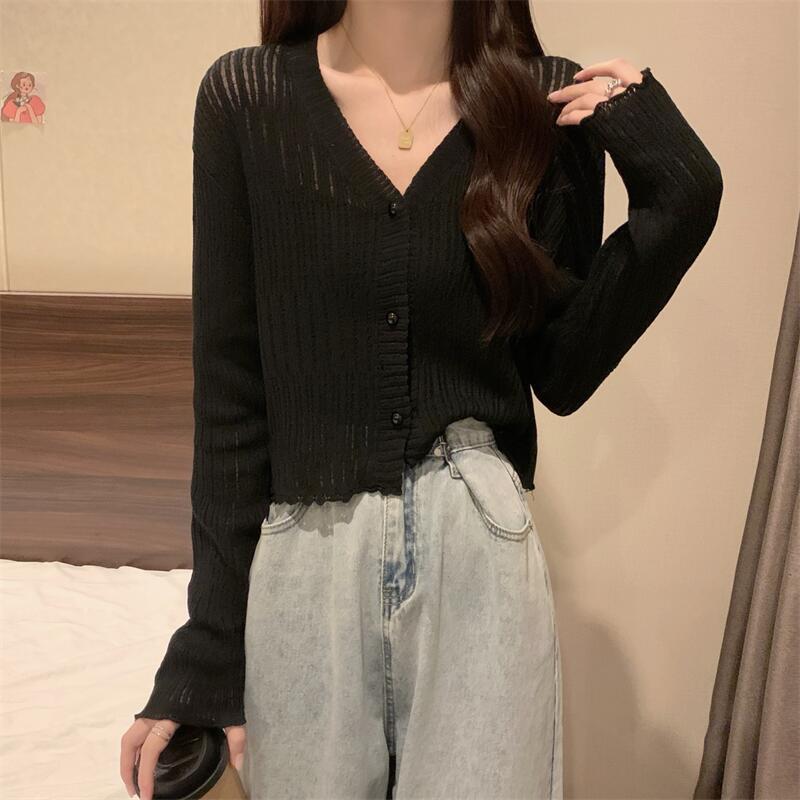 Fashion Hollowed-out Knitted Cardigan For Women