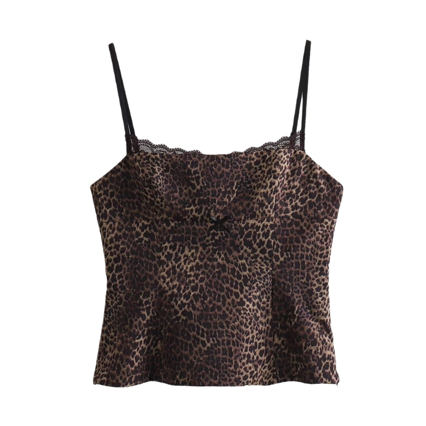 Silk Satin Textured Underwear Strap Top