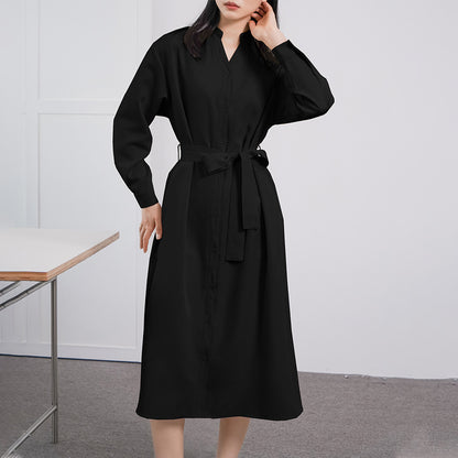 Women's Long Sleeve Loose Dress High-grade