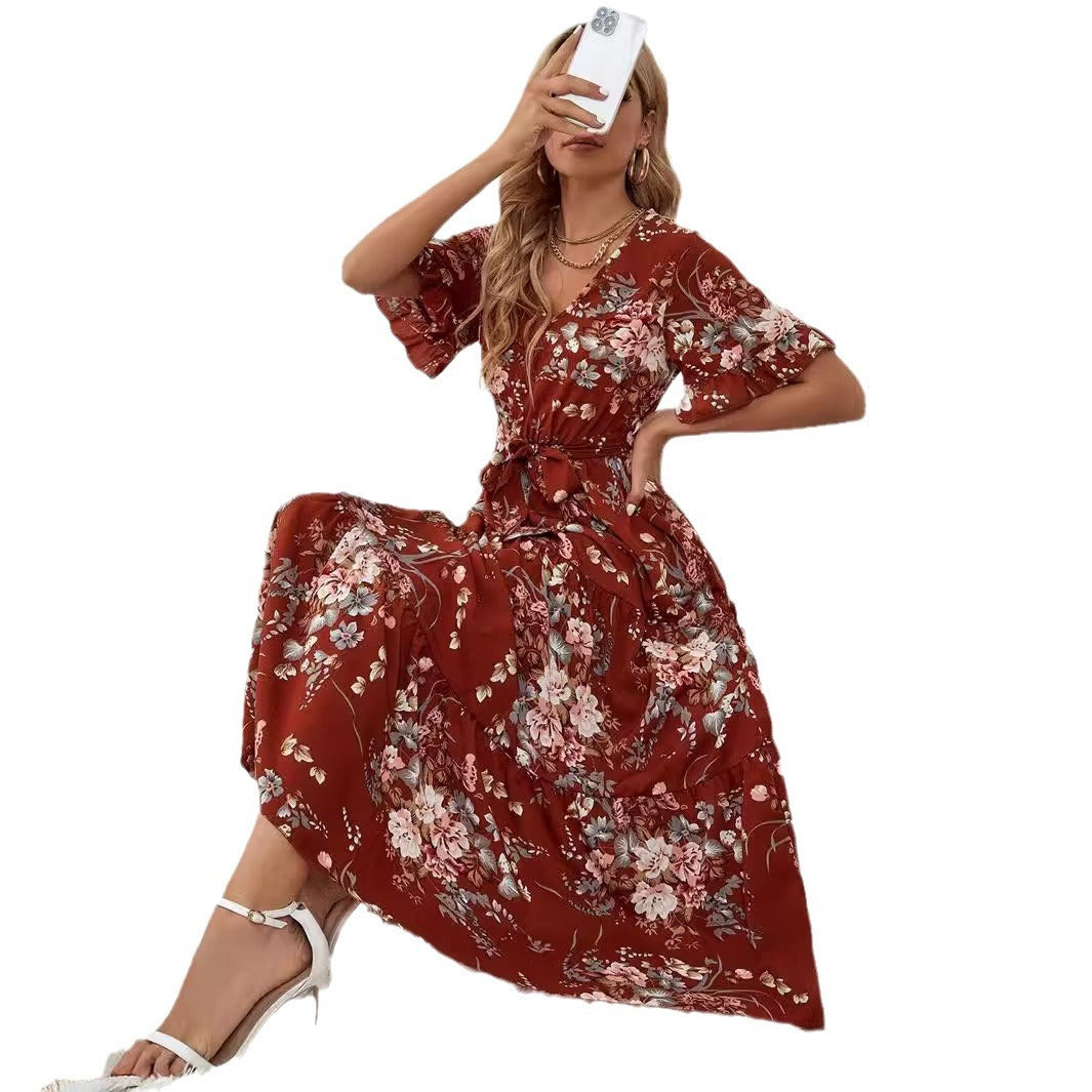 European And American Plus Size Women's Clothes Dress