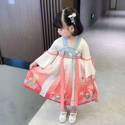 Vestido de princesa de moda, estilo chino, disfraz chino Han para niñas