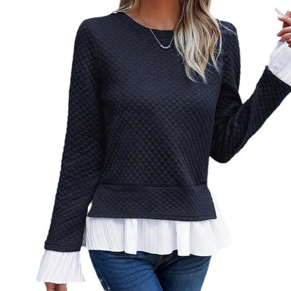 Casual Solid Color Round Neck Fashion Sweater