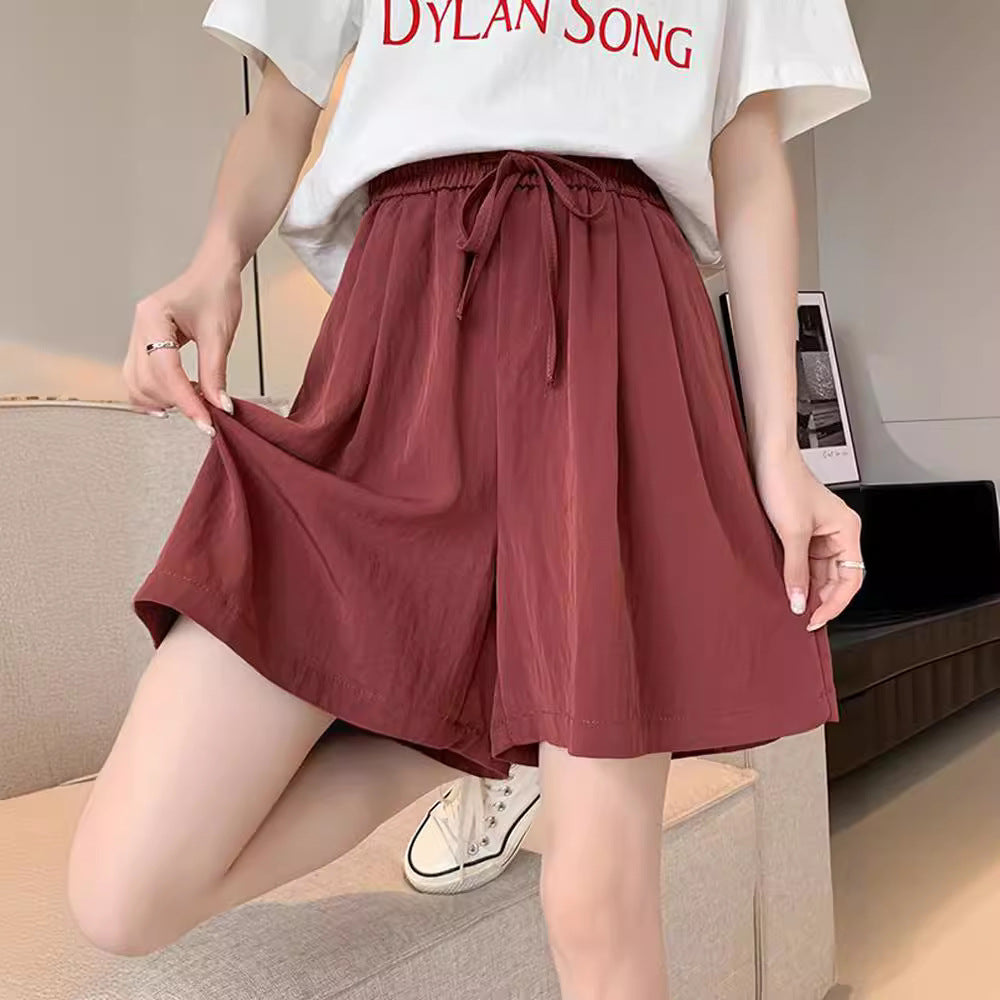 Ice Silk Draping Shorts For Girls Summer Thin