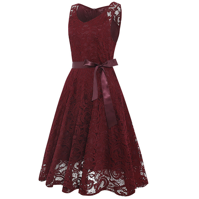 Women's Clothing V-neck Lace Dress