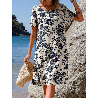 Women's Digital Printing Loose Casual Dress