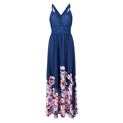 Women's Printed Multiple Wear Chiffon Dress