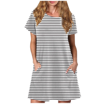 Summer Pullover Medium Style Dress Female