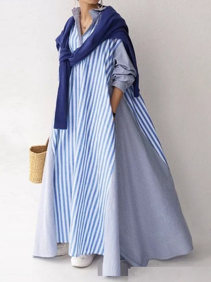 Irregular Long Collar Loose Cape Dress Women's Clothing