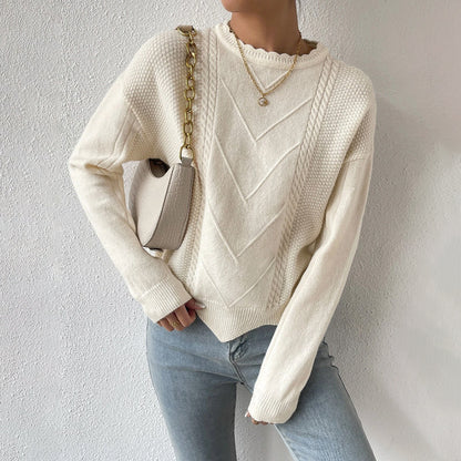 Women's Fashionable Irregular Bottoming Sweater