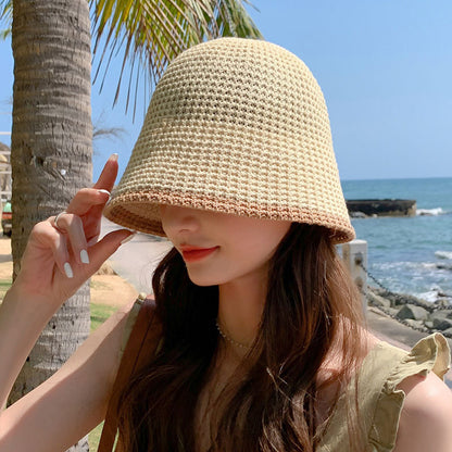 Sombrero de pescador plegable japonés de moda para mujer