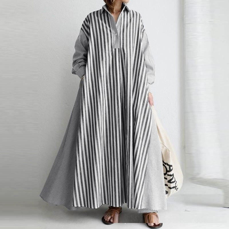 Robe cape ample à col long irrégulier Vêtements pour femmes