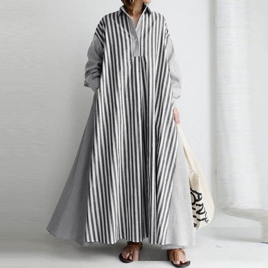 Irregular Long Collar Loose Cape Dress Women's Clothing