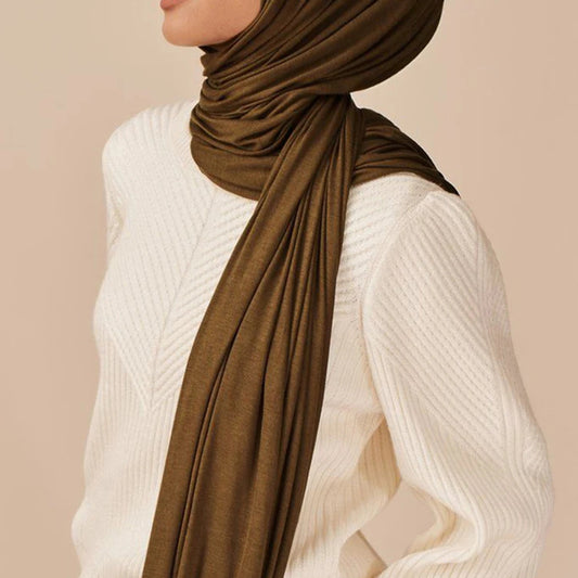 Mercerized Cotton Jersey Closed-toe Cotton Scarf