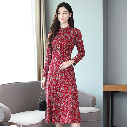 Waist Tight Tummy Hiding Temperament Long Dress