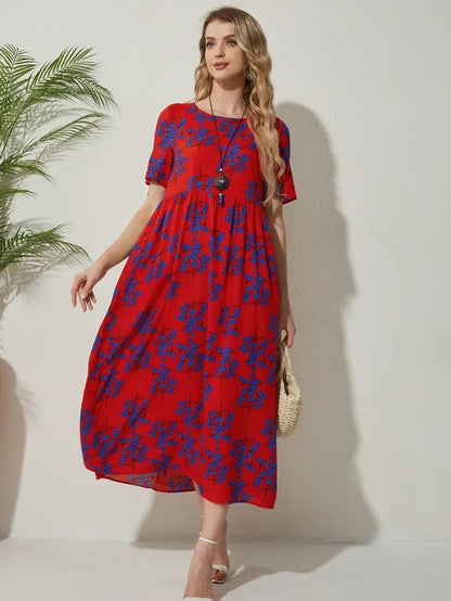 Women's Printed Short Sleeve Fashion Dress