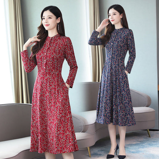 Waist Tight Tummy Hiding Temperament Long Dress