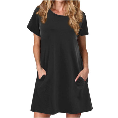 Summer Pullover Medium Style Dress Female