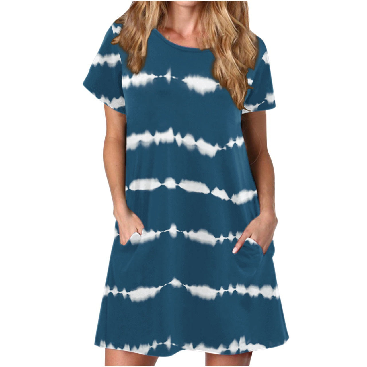 Vestido estilo jersey de verano de talla mediana para mujer