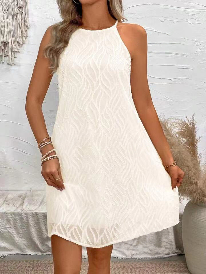 New Women's Solid Color Sleeveless Dress