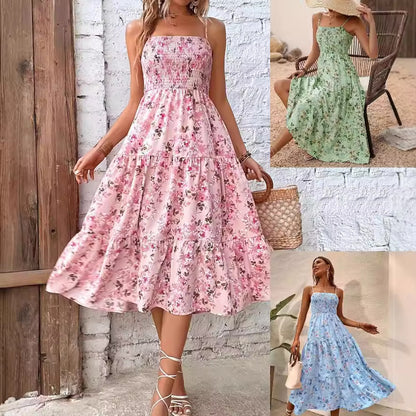 Robe de plage d'été à coutures florales