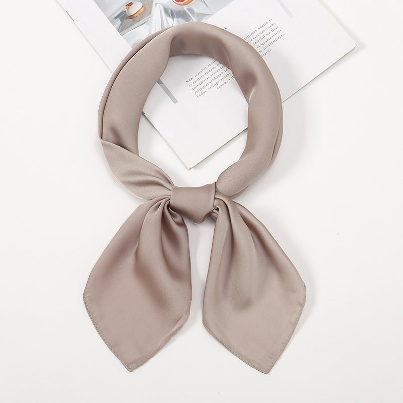 Simple And Versatile Satin Plain Handkerchief