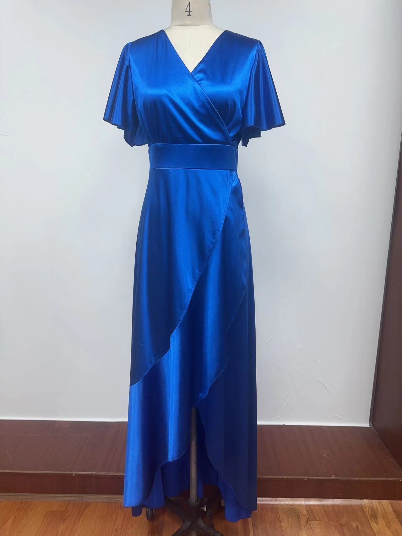 Robe de soirée en satin pour femme européenne et américaine