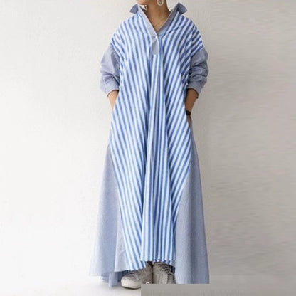 Robe cape ample à col long irrégulier Vêtements pour femmes