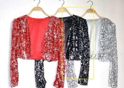 Women's All-match Short Sequined Suit Jacket