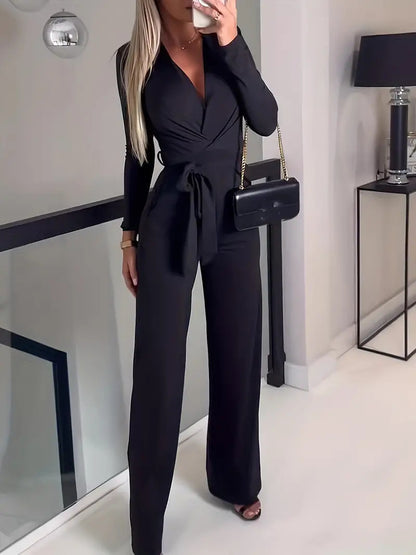 Women's Fashion Personality Solid Color Jumpsuit