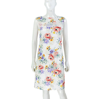 Women's Printed Sleeveless Stitching Dress