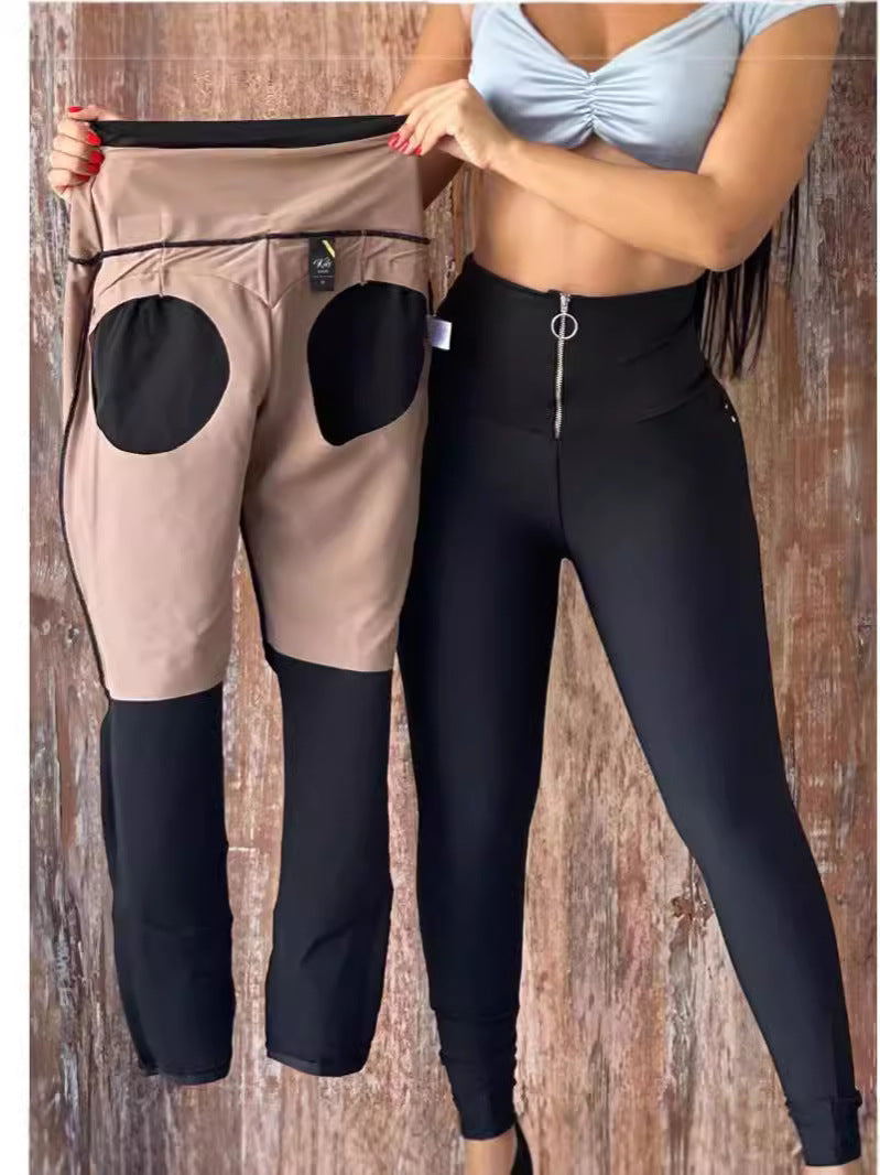 Pantalones moldeadores de cuerpo para mujer, levantadores de cadera, cintura, faja, contracción abdominal, cremallera