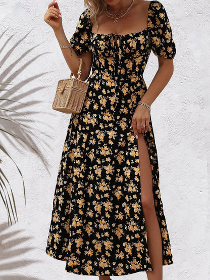 Vacation Casual Printed Chiffon Women's Dress