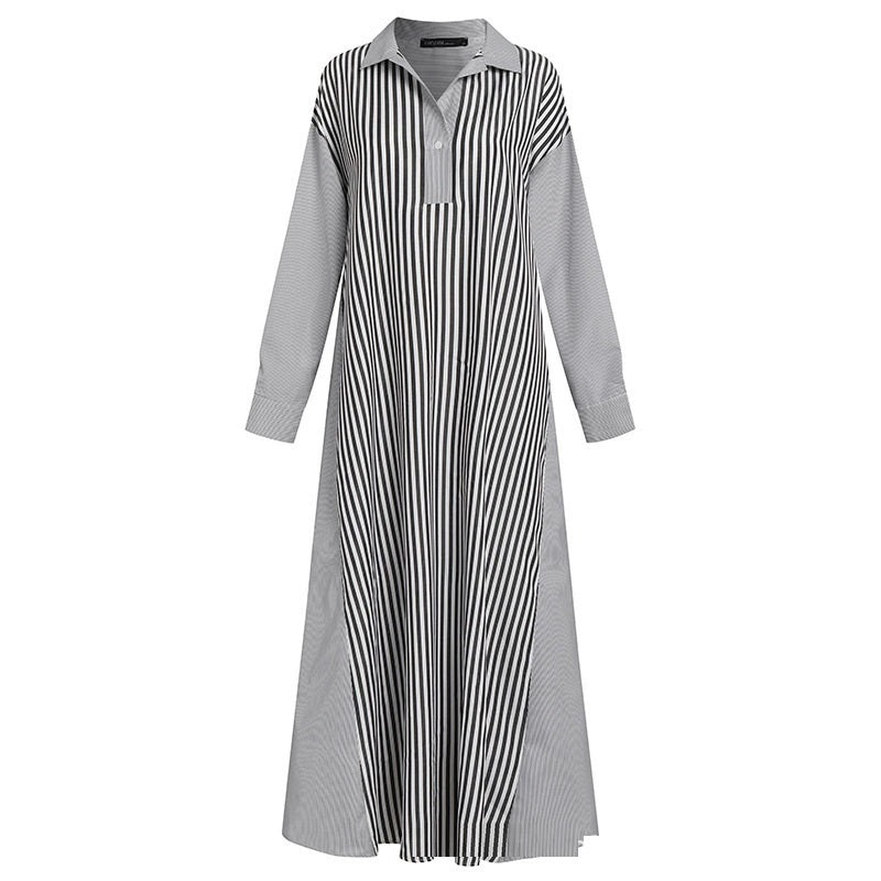 Robe cape ample à col long irrégulier Vêtements pour femmes