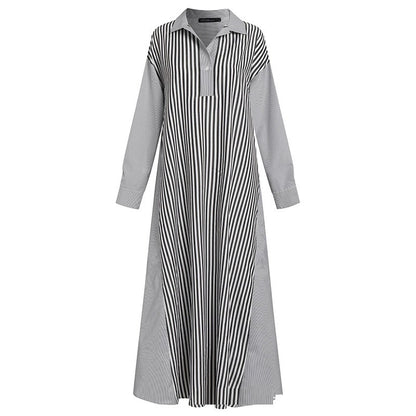 Irregular Long Collar Loose Cape Dress Women's Clothing