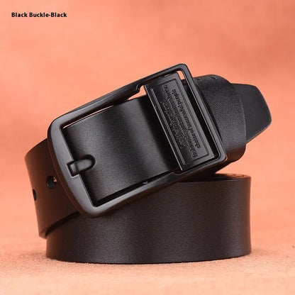 Retro Alloy Pin Buckle Belt Fashion Genuine Leather